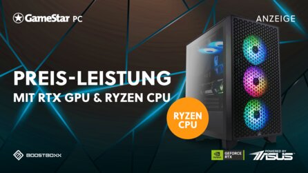 Dieser mächtige GameStar PC kombiniert Ryzen CPU und Nvidia Grafikkarte zum optimalen Preis-Leistungs-Hit