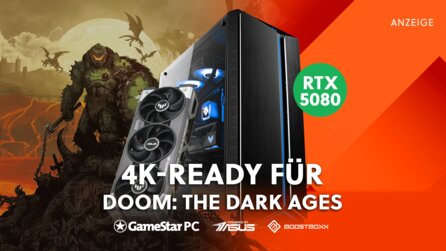 Unser Monster-PC zerschnetzelt 4K-Anforderungen, als wären es Dämonen im neuen Doom: The Dark Ages – satte High-End-Gaming-Power fürs Effektgewitter
