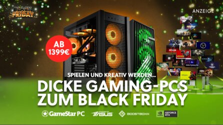 Gaming-PCs am Black Friday: viel Power mit GeForce RTX und Ryzen CPUs zu traumhaft günstigen Preisen
