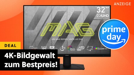 4K-Gaming-Monitor von MSI historisch günstig: Mit 32 Zoll, über 144Hz und 1ms Reaktionszeit ein echtes Prime Day-Highlight!