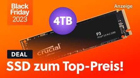 4TB SSD von Crucial für weit unter 200€: So viel Speicher für so wenig Geld am Black Friday!