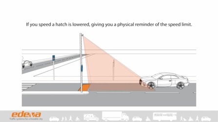 Intelligentes Schlagloch erkennt Raser und bremst sie unsanft