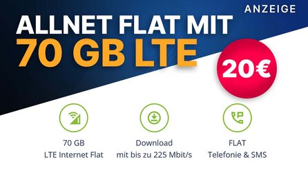 Entertainment pur – auch unterwegs! Gönnt euch jetzt 70 GB Allnet Flat für nur 19,99€
