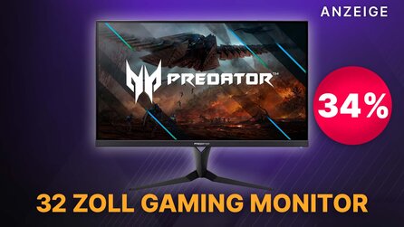 32 Zoll, 170 Hz + 1 ms: Sichert euch den Acer Predator Gaming Monitor so günstig wie nie bei Amazon