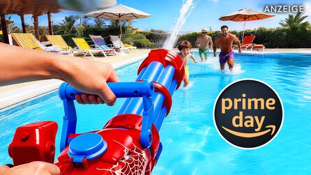 Wasserpistole mit Schalli und ACOG-Visier: 10 Meter Wasserstrahl gegen die Sommerhitze