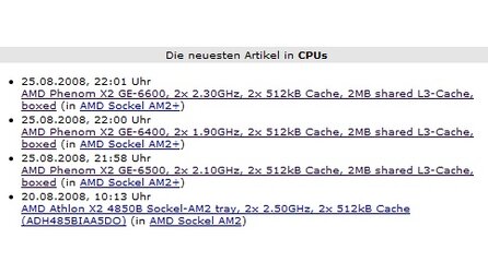 AMD - Dual-Core-Phenoms kurz gelistet