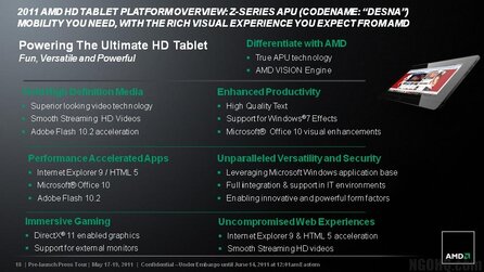 AMD Fusion Z-Serie - Geleakte Präsentation verrät Tablet-CPU