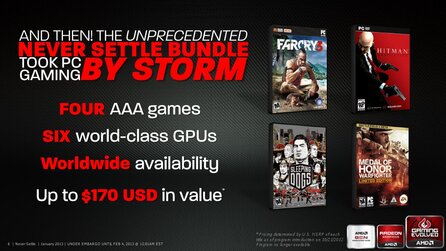 AMD Never Settle Bundle Anfang 2013 - Bilder