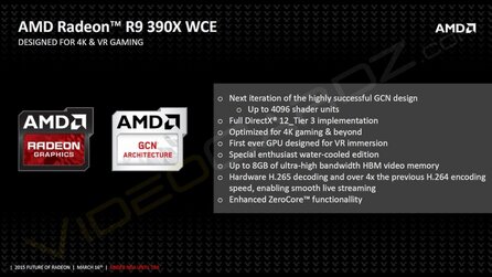 AMD Radeon R9 390X WCE - Geleakte Folie mit Details scheint Gerüchte zu bestätigen