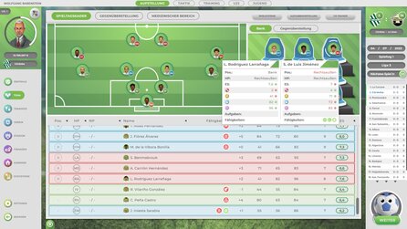 Anstoss: Der Fußballmanager - Screenshots aus 3D-Modus und Menüs