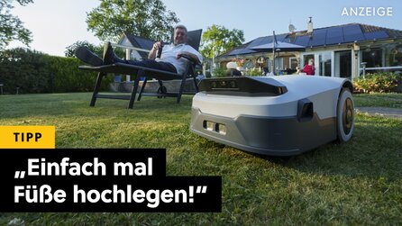 Dieser Mähroboter ist in 10 Minuten eingerichtet, mäht bis zu 800 Quadratmeter und erkennt jedes Hindernis im Garten!