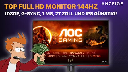 27 Zoll Full HD 1080P Monitor mit 144 Hz, 1 MS und starkem IPS-Display im Amazon Angebot richtig günstig!