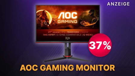 144Hz, 1 ms + FHD: 27 Zoll AOC Gaming Monitor jetzt mit 37% Rabatt unverschämt günstig bei Amazon