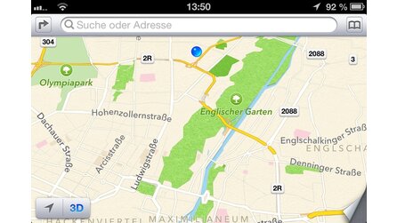 Karten-App von iOS 6 - Screenshots