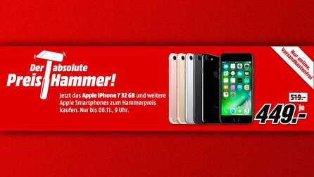 Apple iPhone 7 für 449€, iPhone SE für 279€ - Preishammer-Aktion auf MediaMarkt.de