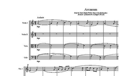 Arcanum: Notenblätter