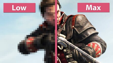 Assassins Creed Rogue - Grafikvergleich: niedrige gegen maximale Grafikeinstellungen auf dem PC