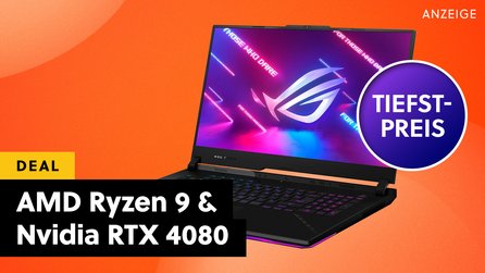 Nvidia GeForce RTX 4080 + AMD Ryzen 9: Dieser unfassbar starke Gaming-Laptop von ASUS ist jetzt günstig wie noch nie!