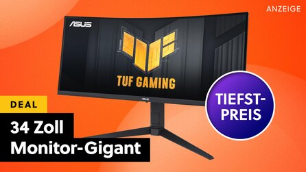 34 Zoll, 180Hz + 1ms Reaktionszeit: Dieser riesige Curved Gaming-Monitor von ASUS war niemals günstiger als jetzt!