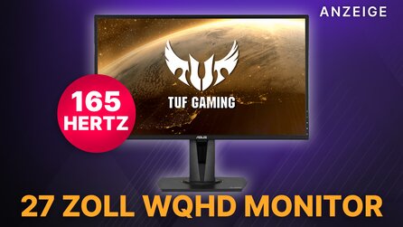 Asus WQHD Gaming Monitor mit Adaptive Sync und 165 Hz im Neujahrs-Angebot fast 40 Prozent reduziert!