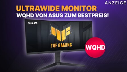 ASUS TUF Gaming Monitor: 34 Zoll Ultrawide Curved Monitor mit WQHD-Auflösung bei Amazon gerade supergünstig im Angebot