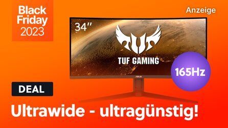 ASUS TUF Ultrawide-Monitor mit WQHD, über 144Hz und 34 Zoll zum Rausschmiss-Preis - hier lohnt sich der Black Friday!