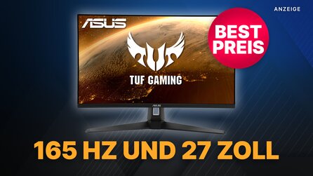 ASUS Gaming-Monitor mit 165 Hz nach langer Zeit wieder zum Tiefstpreis erhältlich