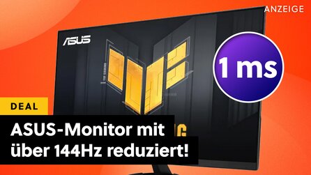 Gaming-Monitor für die beliebteste Auflösung stark reduziert: ASUS-Display mit über 144Hz + 1ms Reaktionszeit jetzt supergünstig!