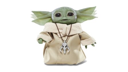 Täuschend echter Baby Yoda aus The Mandalorian als animierte Spielfigur