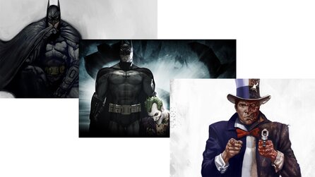 Batman: Arkham City - Wallpaper mit Batman und Two-Face