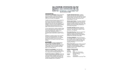 Battlefield 3 - Fact-Sheet