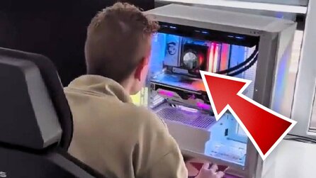 Spieler zeigt, wie er Battlefield 6 auf dem Display seiner Kühlung spielt, und wieso? Weil er es kann