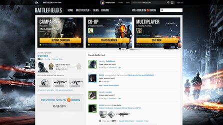 Battlefield 3 - Erste Bilder aus der Multiplayer-Plattform Battlelog