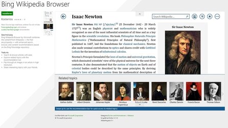 Bing Wikipedia Browser - Microsoft-App mischt Suchmaschine mit Online-Enzyklopädie