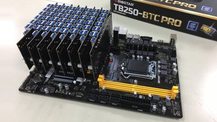 Mining-Wahnsinn - Biostar mit Mainboard für 100 Grafikkarten