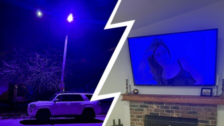 Warum ist der TV blau? Die Antwort ist dieselbe, wieso Straßenlaternen manchmal lila sind