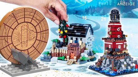 BlueBrixx-Adventskalender jetzt verfügbar – mit Burg Blaustein, dem Leuchtturm des Astronomen und Stargate!