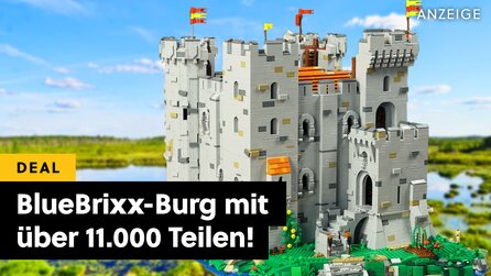 Das größte BlueBrixx-Set ist natürlich eine Burg, aber bei über 11.000 Teilen kann der Normannenburg nicht mal Blaustein das Wasser reichen