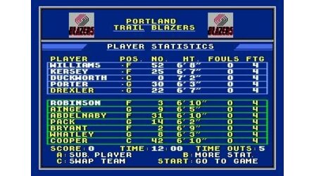 Bulls vs. Blazers and the NBA Playoffs Sega Mega Drive