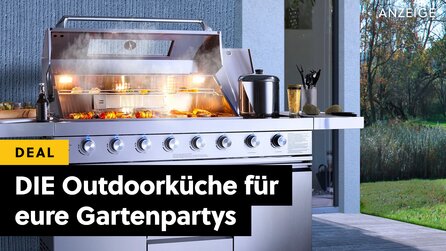 Ist das noch ein Gasgrill oder schon eine ganze Küche? Acht Brenner und 110 Kilo Edelstahl!