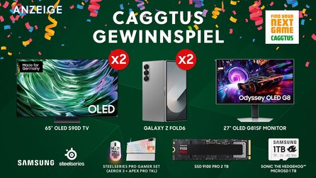 Das ultimative Gewinnspiel - Monster-Gaming-Monitor, OLED-4K-TV, Galaxy Z Fold6, SSD 9100 PRO + mehr zur CAGGTUS gewinnen!