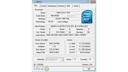 Core i7 920 mit D0-Stepping übertaktet - 4.641 MHz mit Luftkühlung