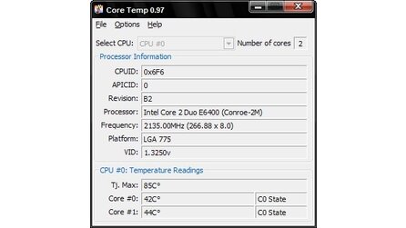 Core Temp - Prozessor-Tool nun auch für Windows Vista