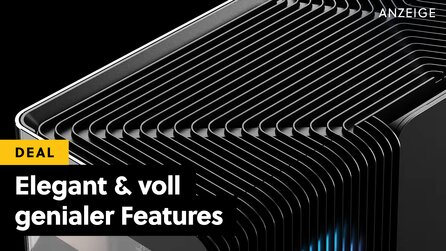 Der Panorama-Blick auf eure Hardware: Dieses elegante Case kann auch mit genialen Features punkten – meiner RTX 5080 tut es gut!