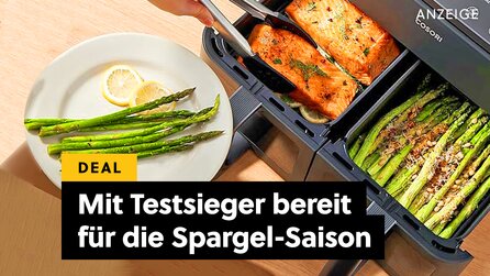 Mein Alman-Alarm schlägt aus: Wenn diese Heißluftfritteuse noch weiter im Preis fällt, zahlt ihr bald mehr für den Spargel, den ihr darin zubereitet