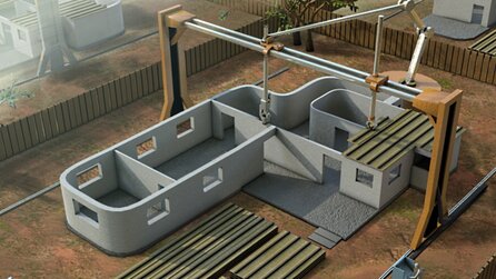 Riesiger 3D-Druck mit Beton - Hausbau in 24 Stunden, auch auf anderen Planeten