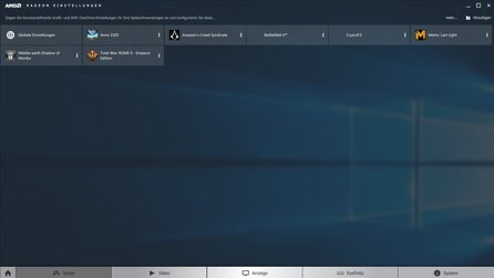 AMD Radeon Software Crimson - Menü - Bilder