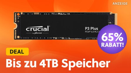 65% Rabatt auf eine der besten M.2 NVMe SSDs mit 1TB: Bei Amazon gibt’s die Crucial P3 Plus stark reduziert