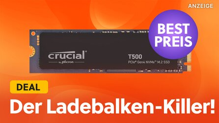 Tiefstpreis im Amazon-Angebot: Die Crucial T500 2TB NVMe M.2 SSD ist aktuell so günstig wie noch nie!
