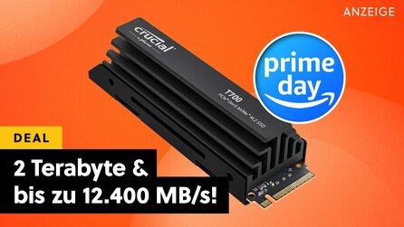 Eine der schnellsten SSDs überhaupt kostet jetzt nicht mal mehr die Hälfte: Die Crucial T700 mit 2TB im Amazon Prime Day-Angebot!